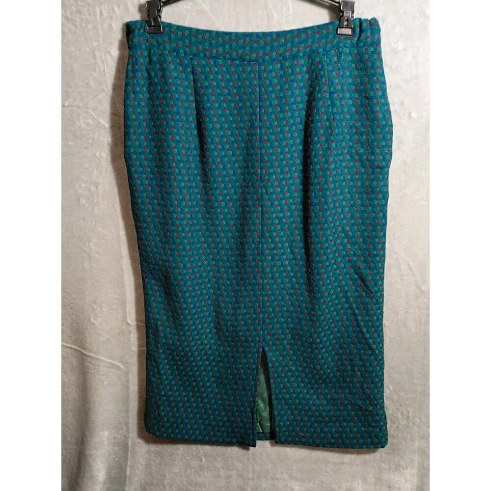 Vtg Miss Pendleton 100% Virgin Wool Pencil Skirt Sz 10 Retro Preppy Secretary - Picture 7 of 7